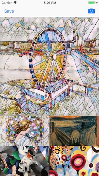 fast-neural-style example app fast-neural-style example app screenshot